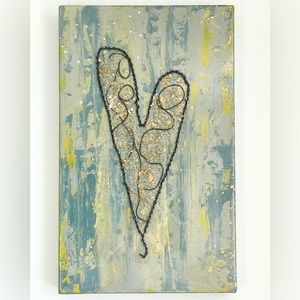 Original Painting, Textured Art, Fluid Painting, Statement Piece, Wood Canvas